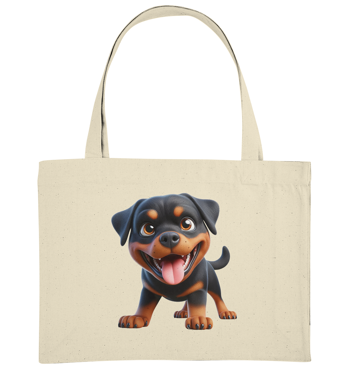 Rottweiler Cartoon Hund - personalisierbar - Organic Shopping-Bag