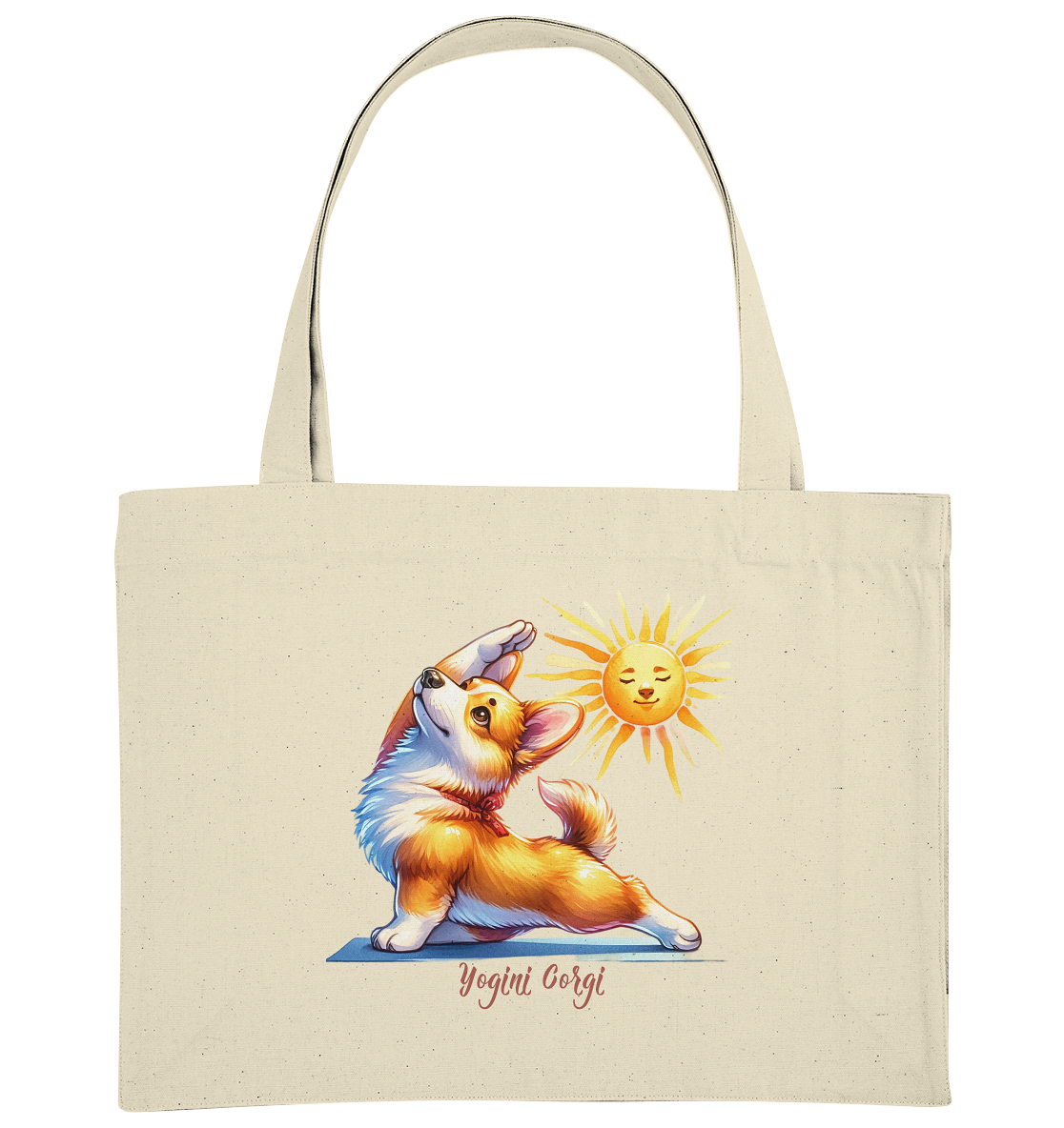 Yoga Corgi Hund yogini Gorgi - personalisierbar - Organic Shopping-Bag
