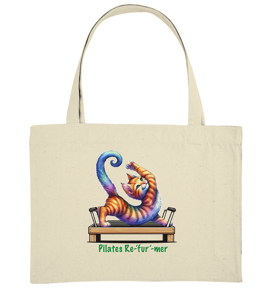 Pilates Reformer Re-fur-mer Katze lustig - Organic Shopping-Bag