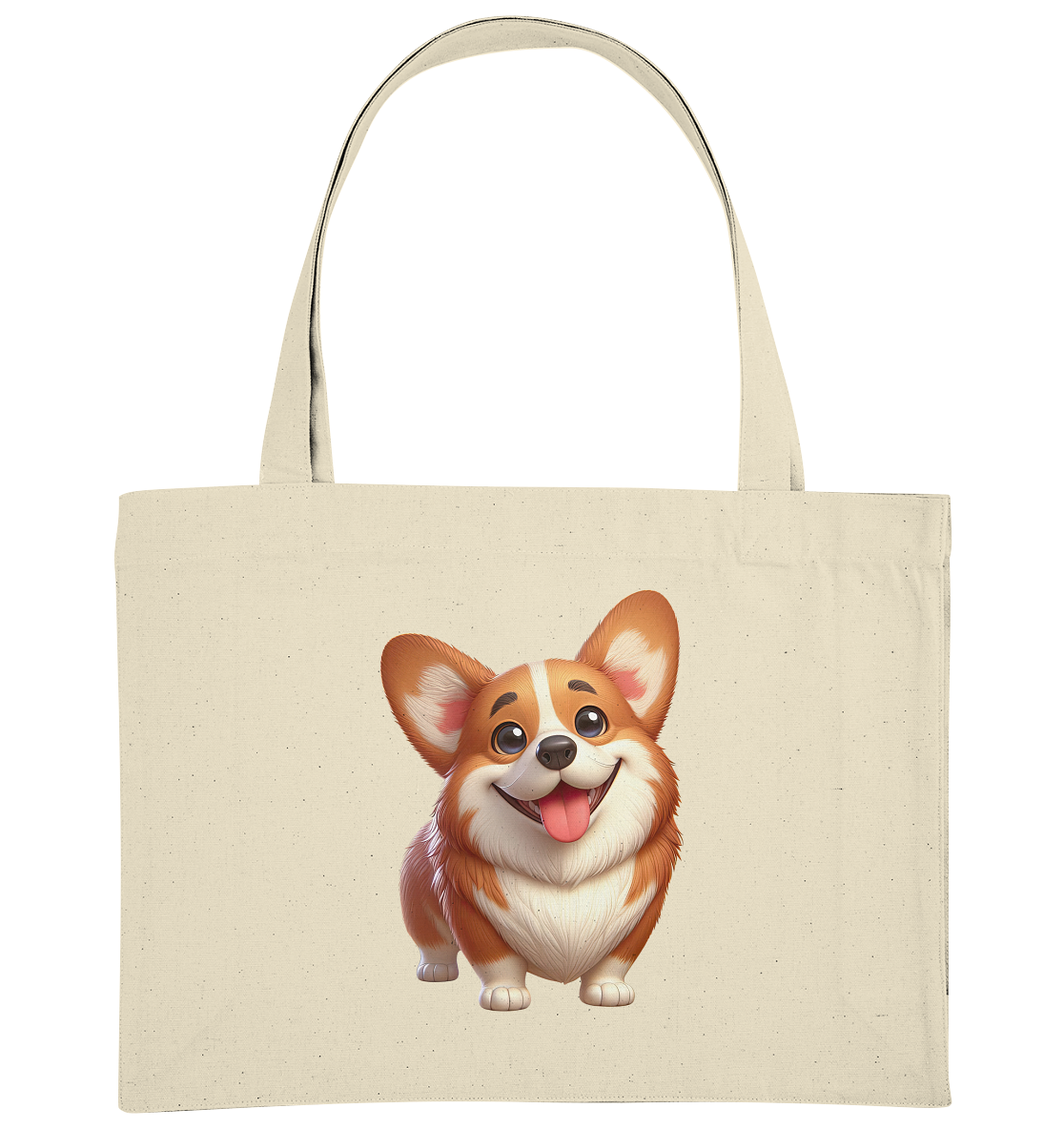 Corgi Hund Cartoon personalisierbar - Organic Shopping-Bag