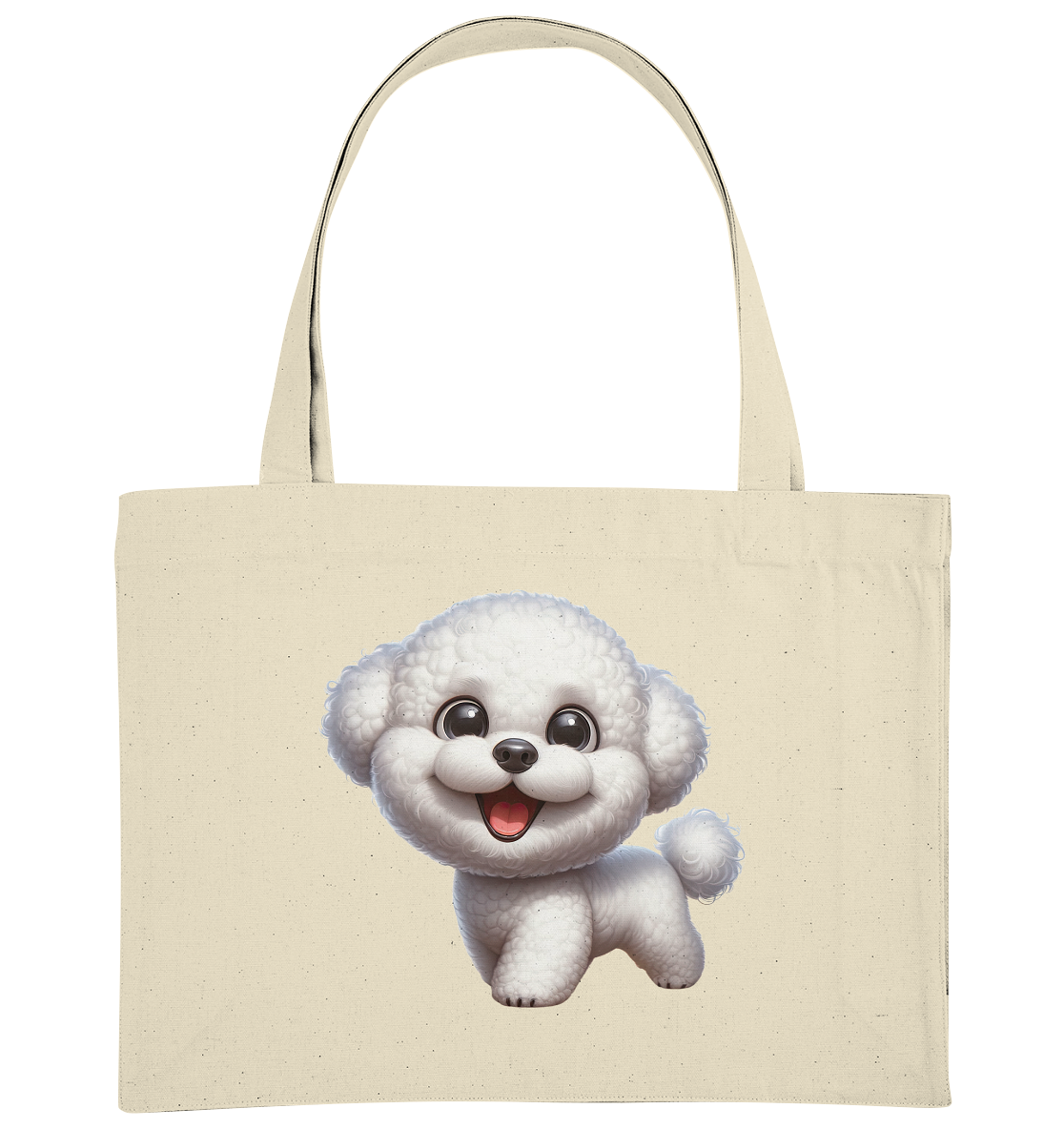 Bichon Frisé Cartoon personalisierbar - Organic Shopping-Bag