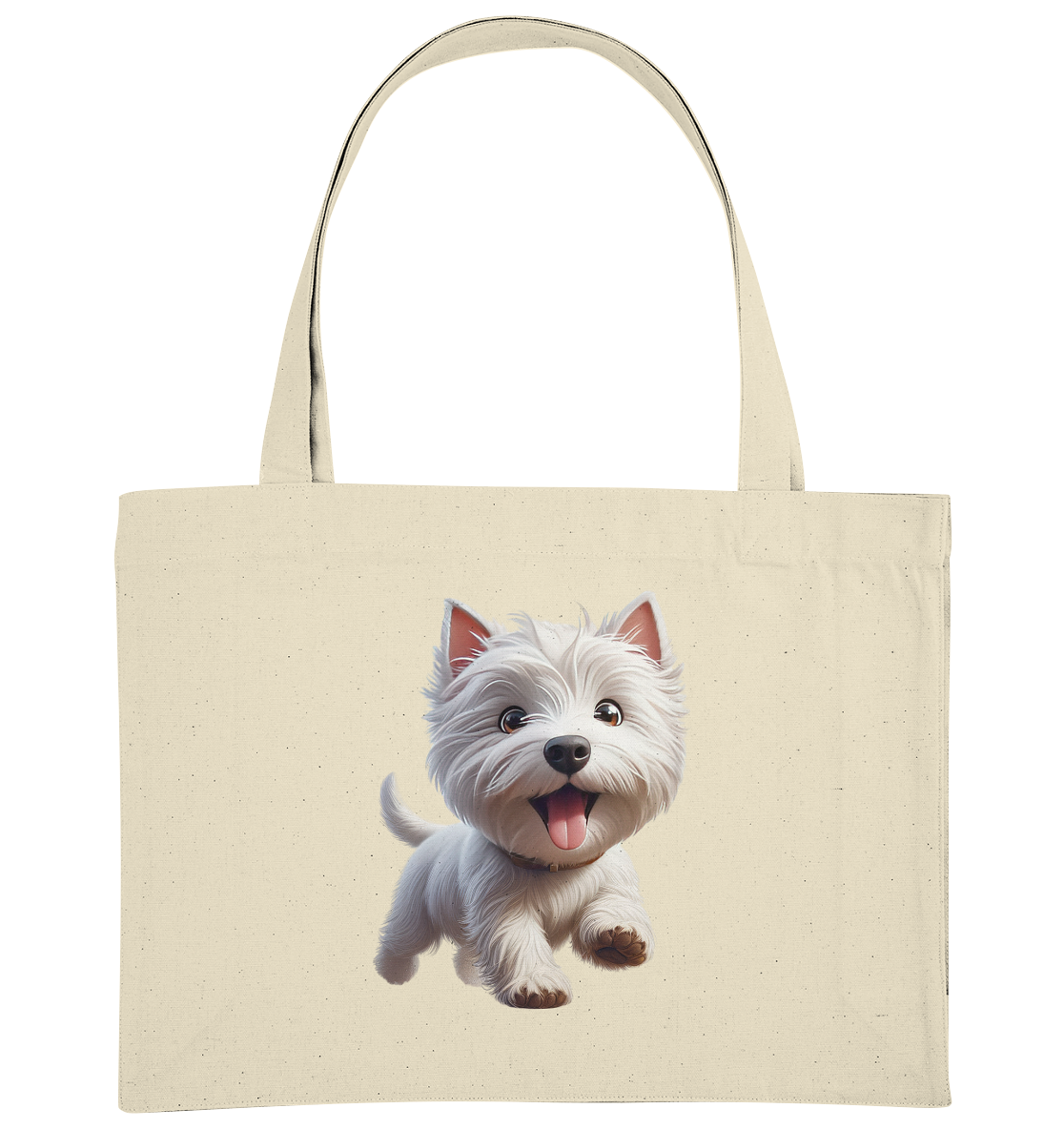 West Highland Terrier Catoon - personalisierbar - Organic Shopping-Bag