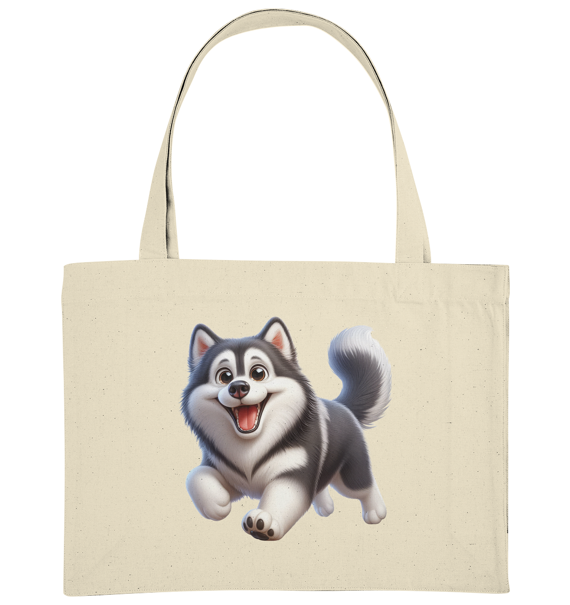 Husky Comic - personalisierbar - Organic Shopping-Bag