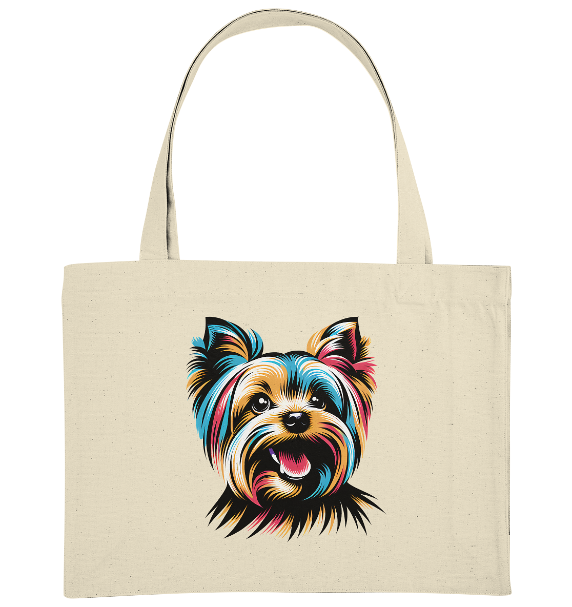 Yorkshire Terrier Pop Art - personalisierbar - Organic Shopping-Bag