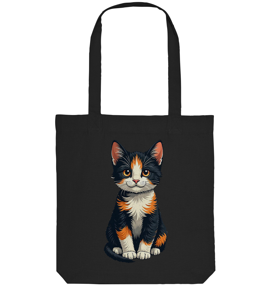Süsse Glückskatze Illustration  - Organic Tote-Bag