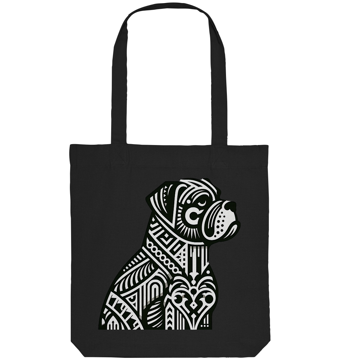 Hund Mastif Art Deco  - personalisierbar - Organic Tote-Bag