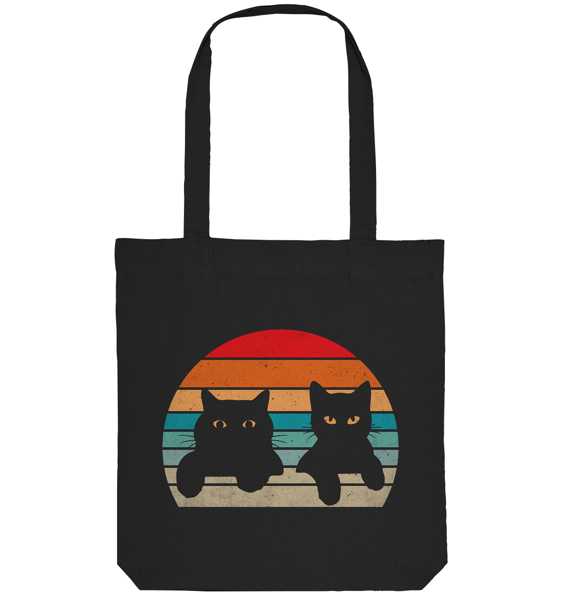 2 Katzen Retro Style - Organic Tote-Bag
