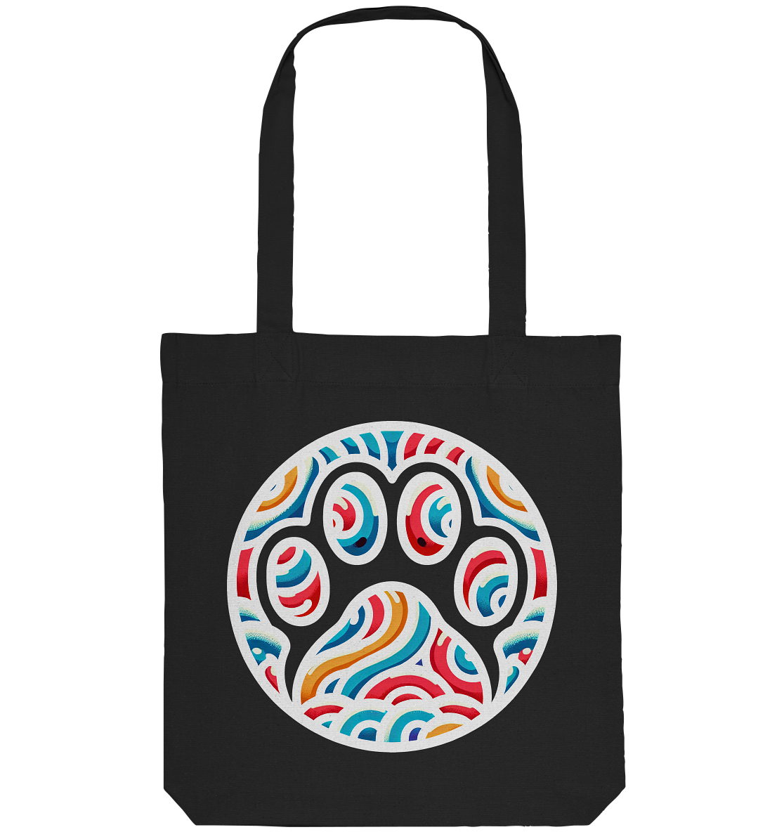 Pfote Pop  Kunst farbenfroh 90er Style  - Organic Tote-Bag