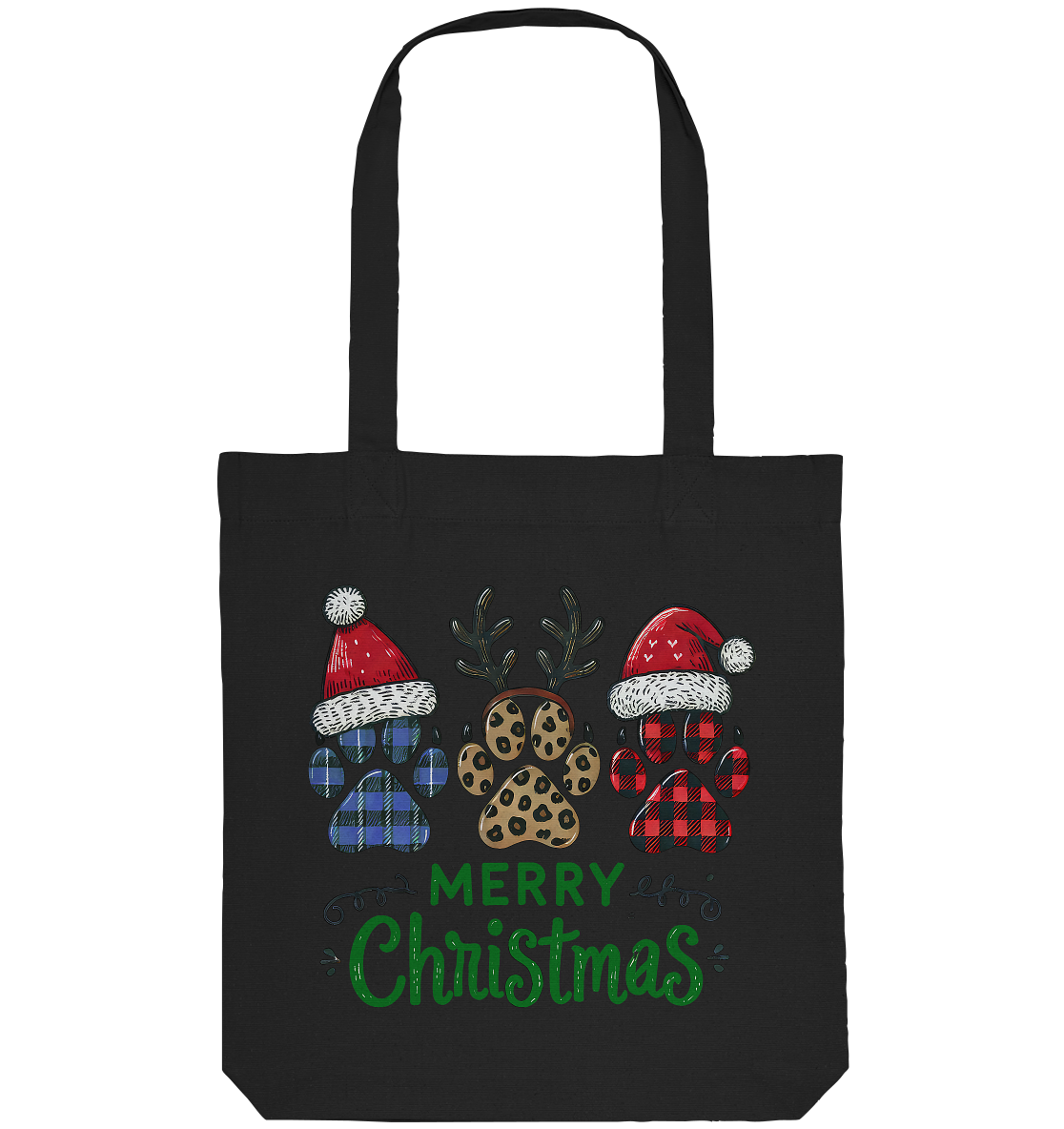 Paw Merry Christmas  - Organic Tote-Bag