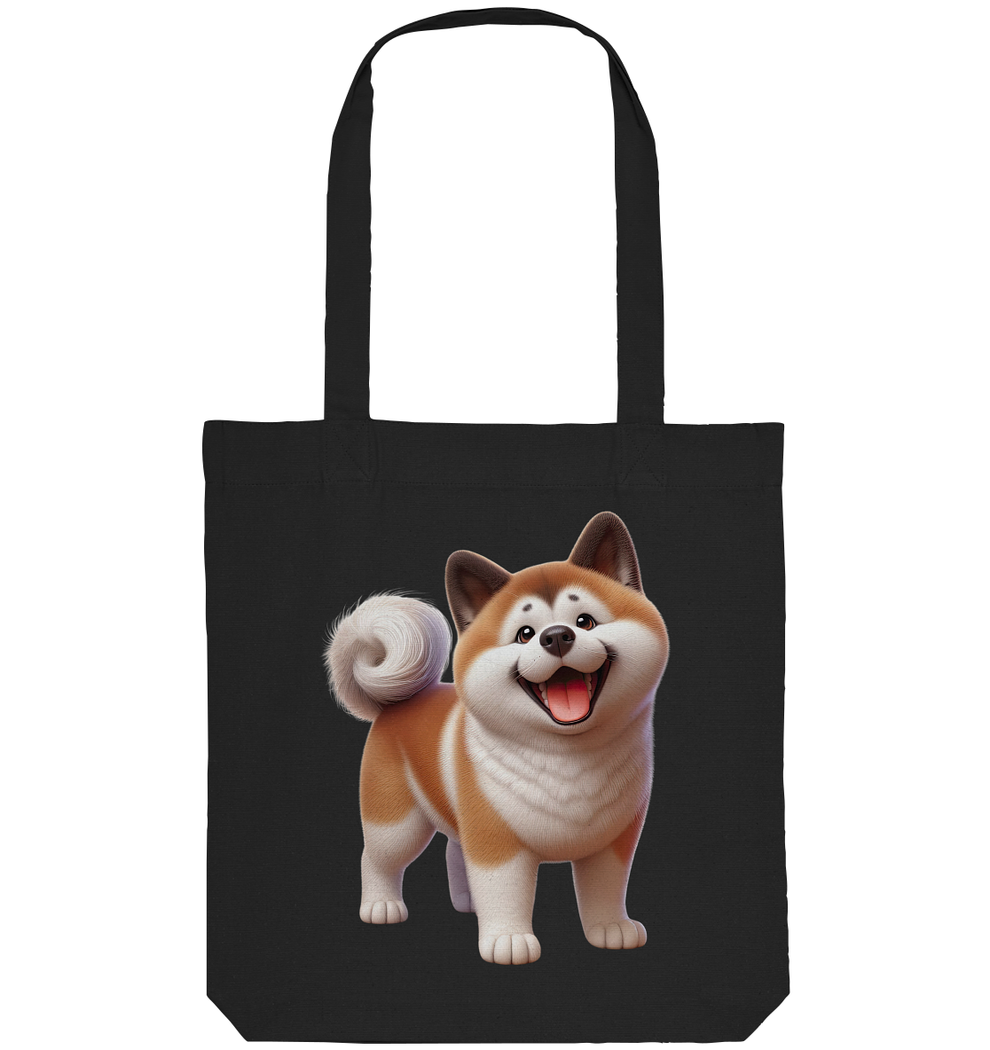 Akita Cartoon Hund personalisierbar - Organic Tote-Bag