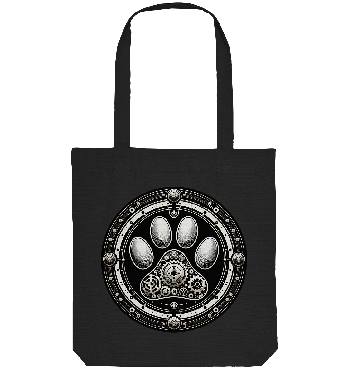 Pfote in Steam Punk Design - Organic Tote-Bag