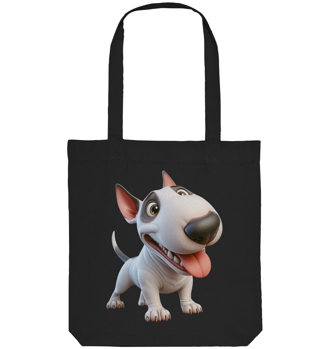 Bullterrier Cartoon personalisierbar - Organic Tote-Bag