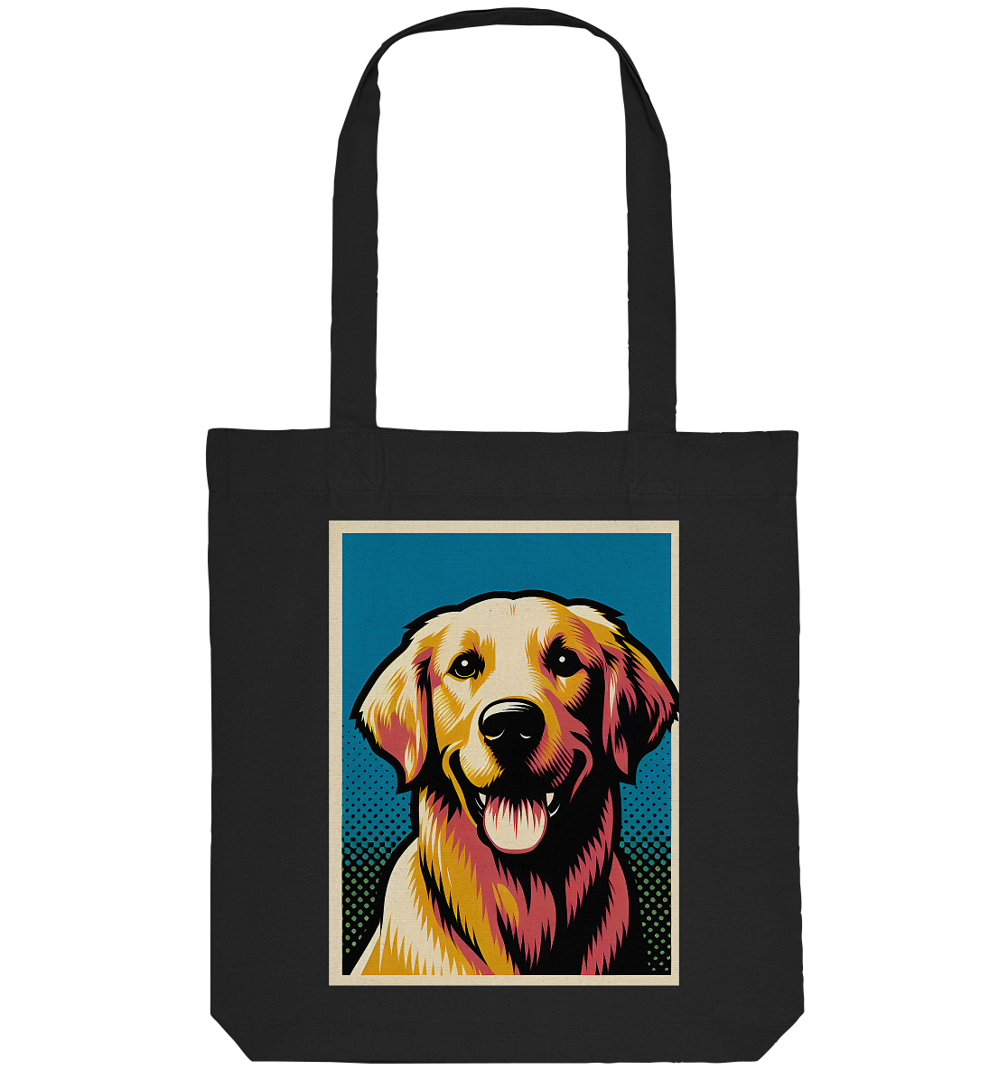 Golden Retriever Pop Art - personalisierbar - Organic Tote-Bag