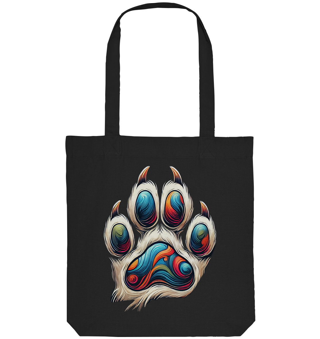 Bunte Pfote Hund - Organic Tote-Bag