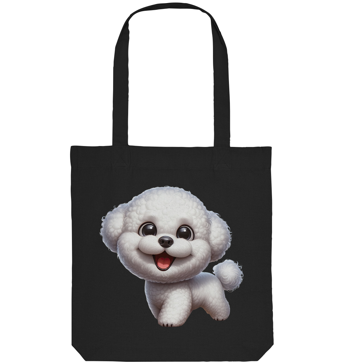 Bichon Frisé Cartoon personalisierbar - Organic Tote-Bag