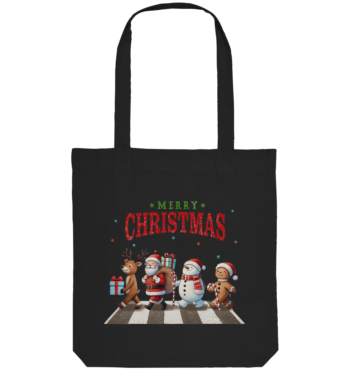 Merry Christmas Zebrastreifen - Organic Tote-Bag