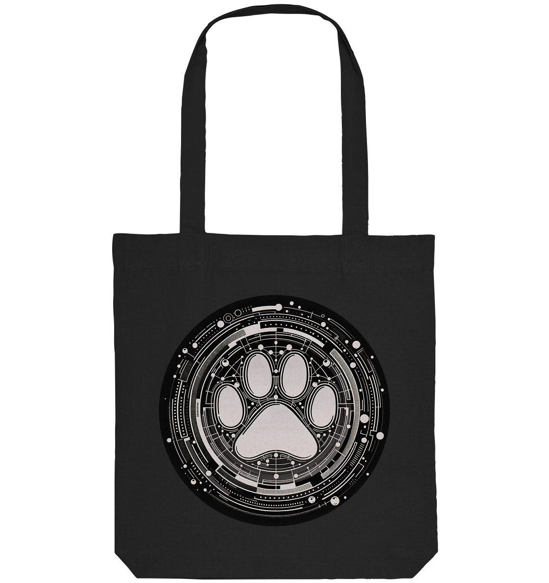 Pfote in Modern Technik design - Organic Tote-Bag