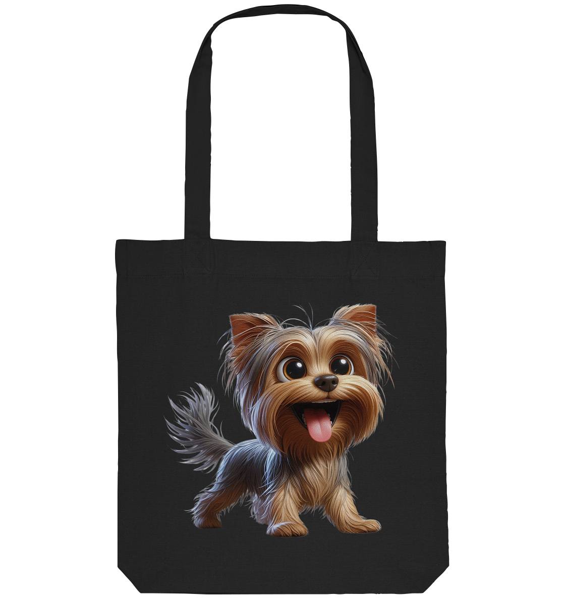 Yorkshire Terrier Cartoon - personalisierbar - Organic Tote-Bag