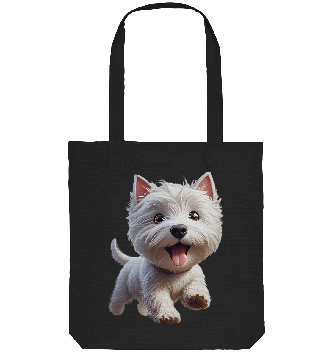 West Highland Terrier Catoon - personalisierbar - Organic Tote-Bag