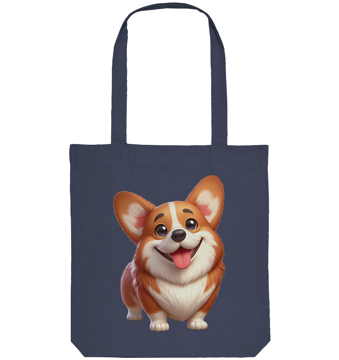 Corgi Hund Cartoon personalisierbar - Organic Tote-Bag