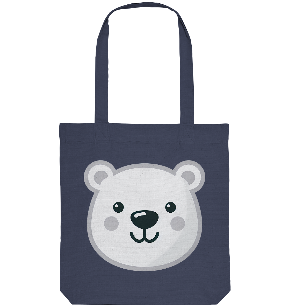 Fröhliche Eisbär Gesicht  - personalisierbar - Organic Tote-Bag