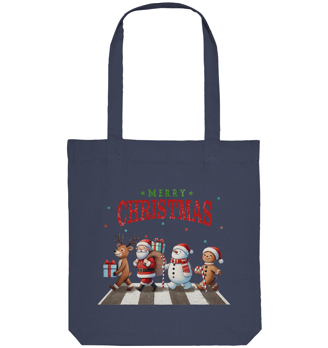 Merry Christmas Zebrastreifen - Organic Tote-Bag