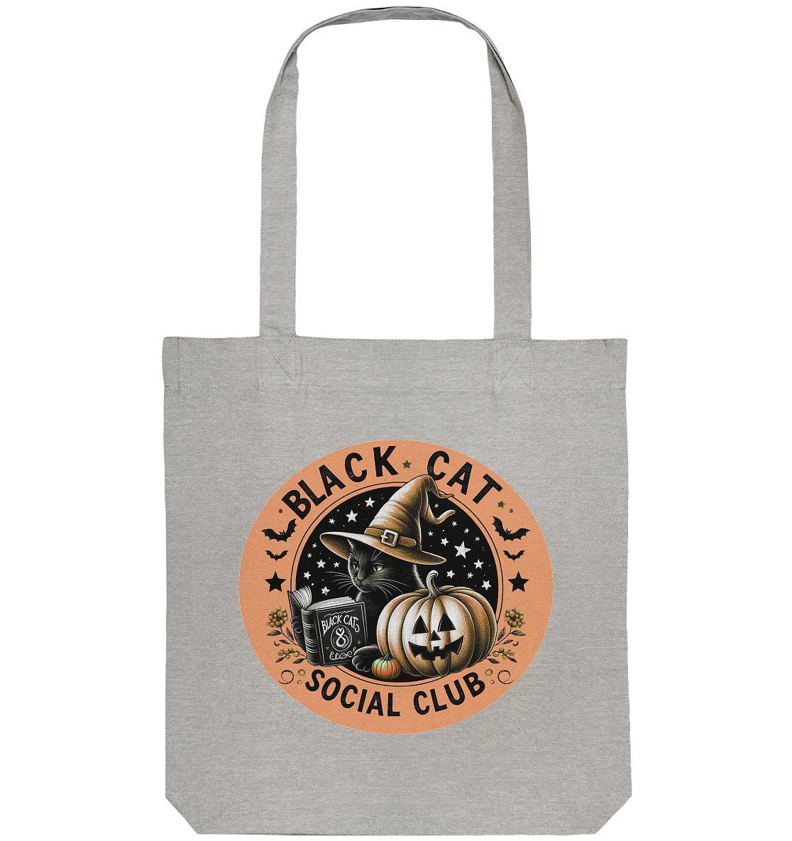 Halloween Black Cat Social Club - Organic Tote-Bag