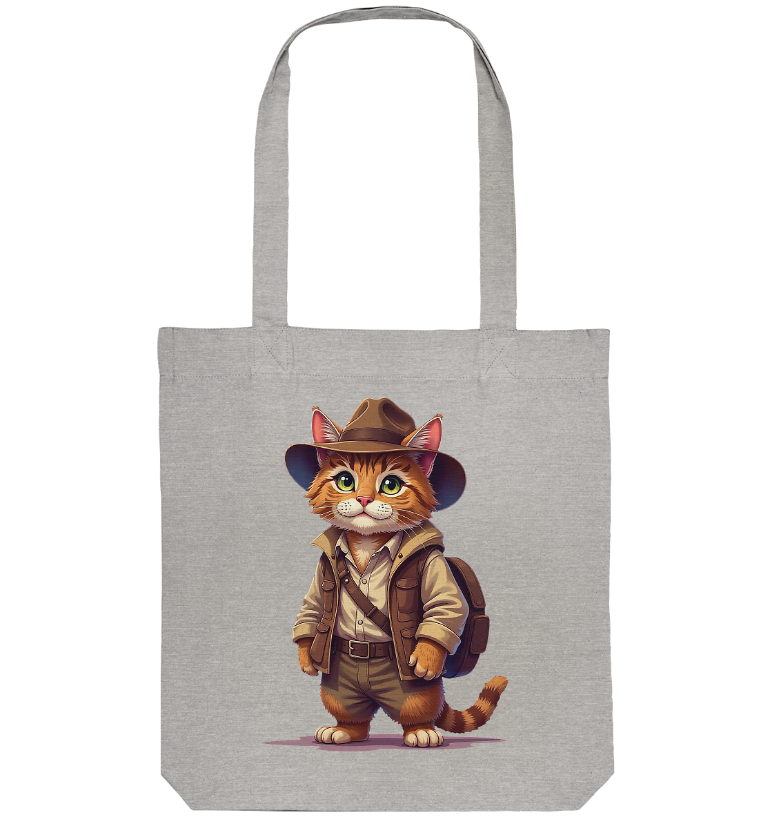 Abenteurer Katze Cartoon  - personalisierbar - Organic Tote-Bag