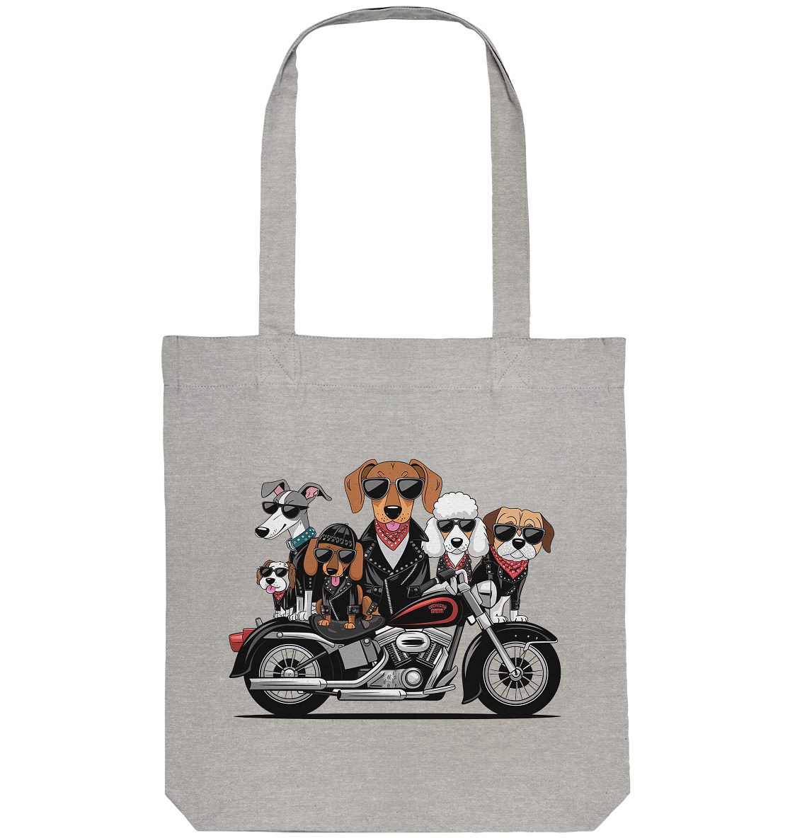 Hunde Biker Gang Fun - Organic Tote-Bag