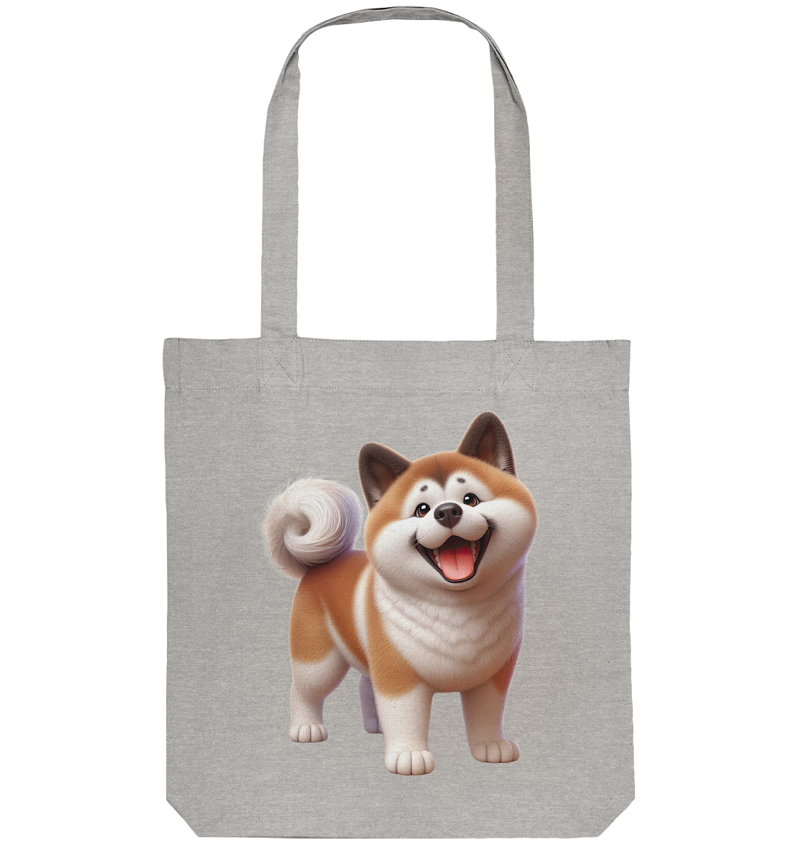 Akita Cartoon Hund personalisierbar - Organic Tote-Bag