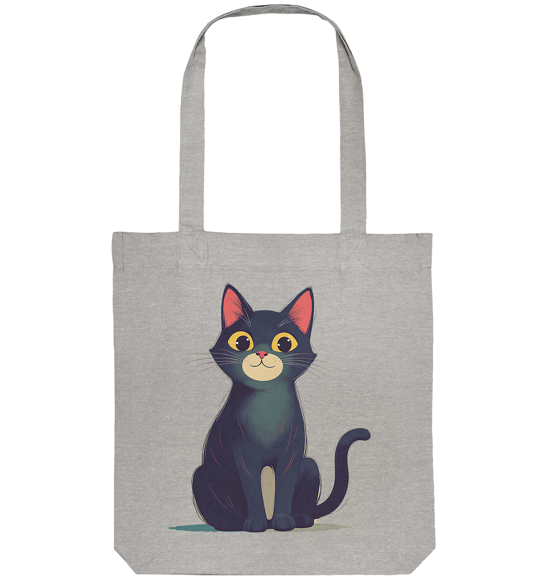 Happy Katze gemalt - Organic Tote-Bag