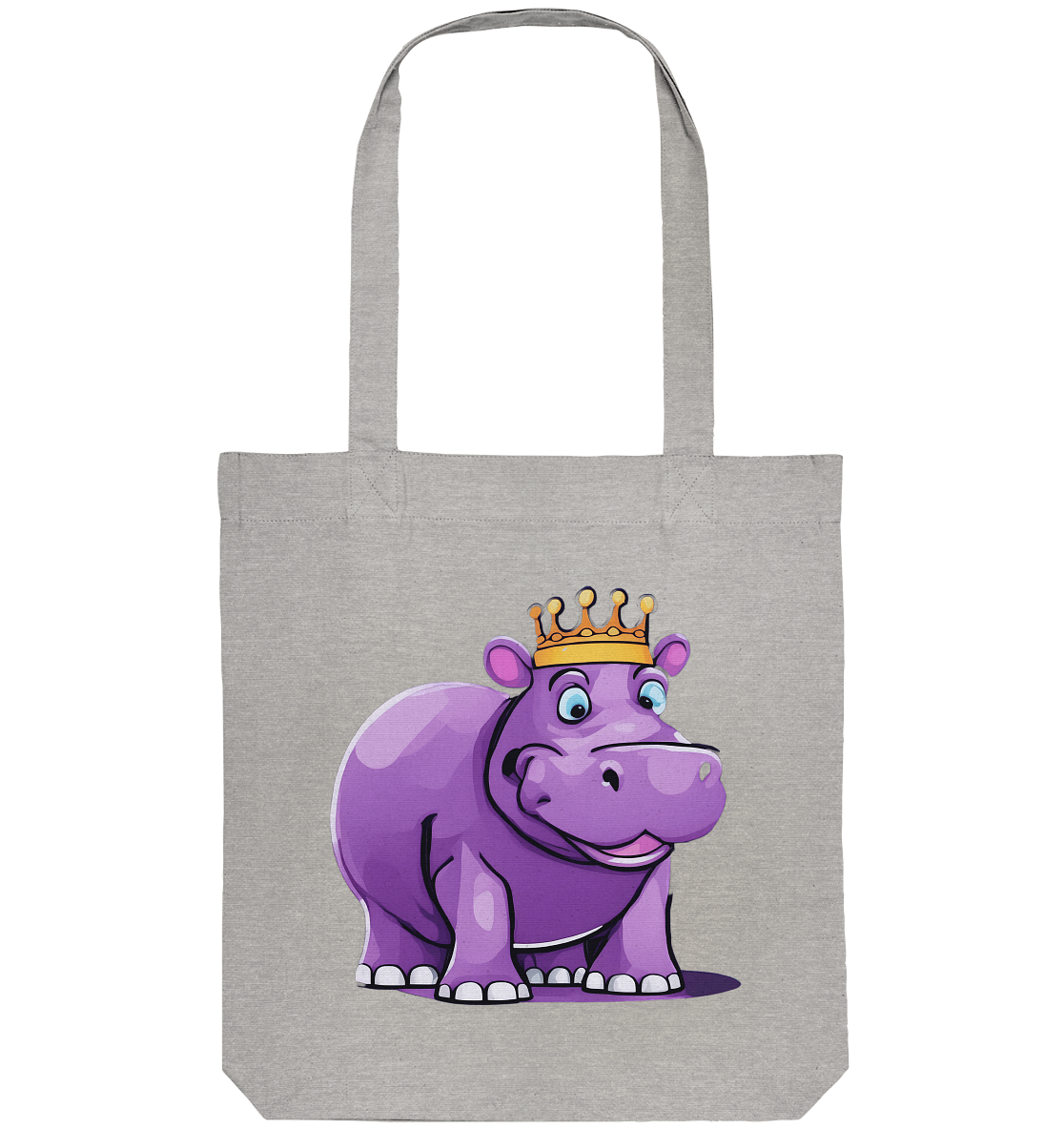 Hippo Queen Cute - personalisierbar - Organic Tote-Bag