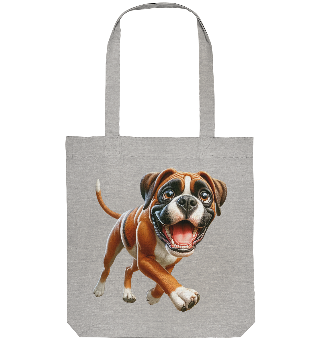Boxer Cartoon Hund personalisierbar - Organic Tote-Bag