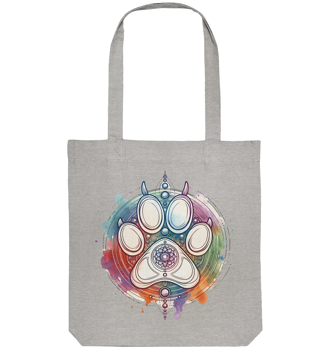 Modernes Design Chakra mit Pfote - Organic Tote-Bag