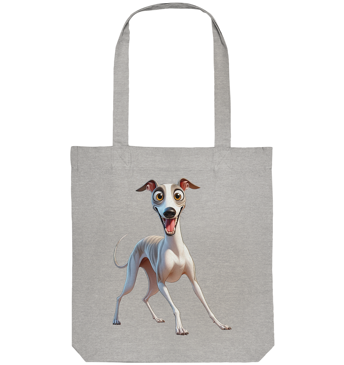 Whippet Cartoon personalisierbar - Organic Tote-Bag