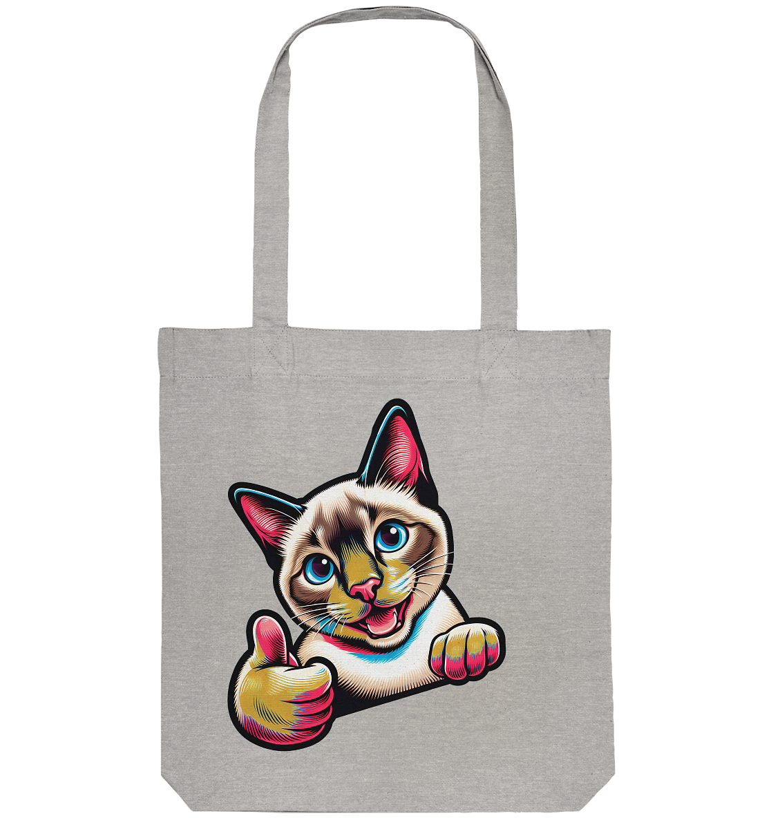 Siamkatze Pop Art - personalisierbar - Organic Tote-Bag