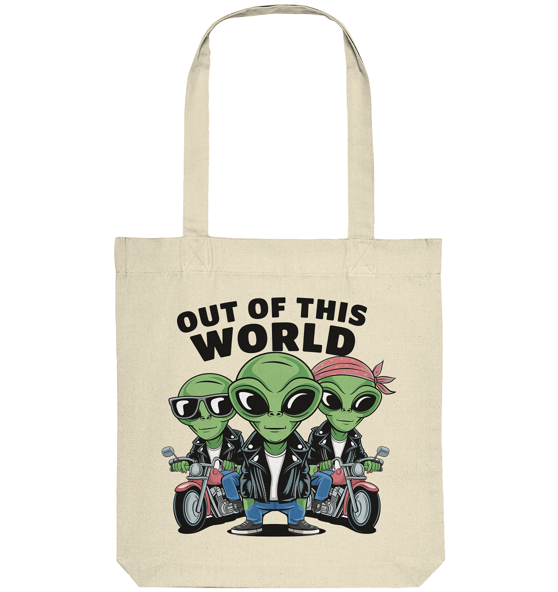 Out of this World Alien Biker - Organic Tote-Bag