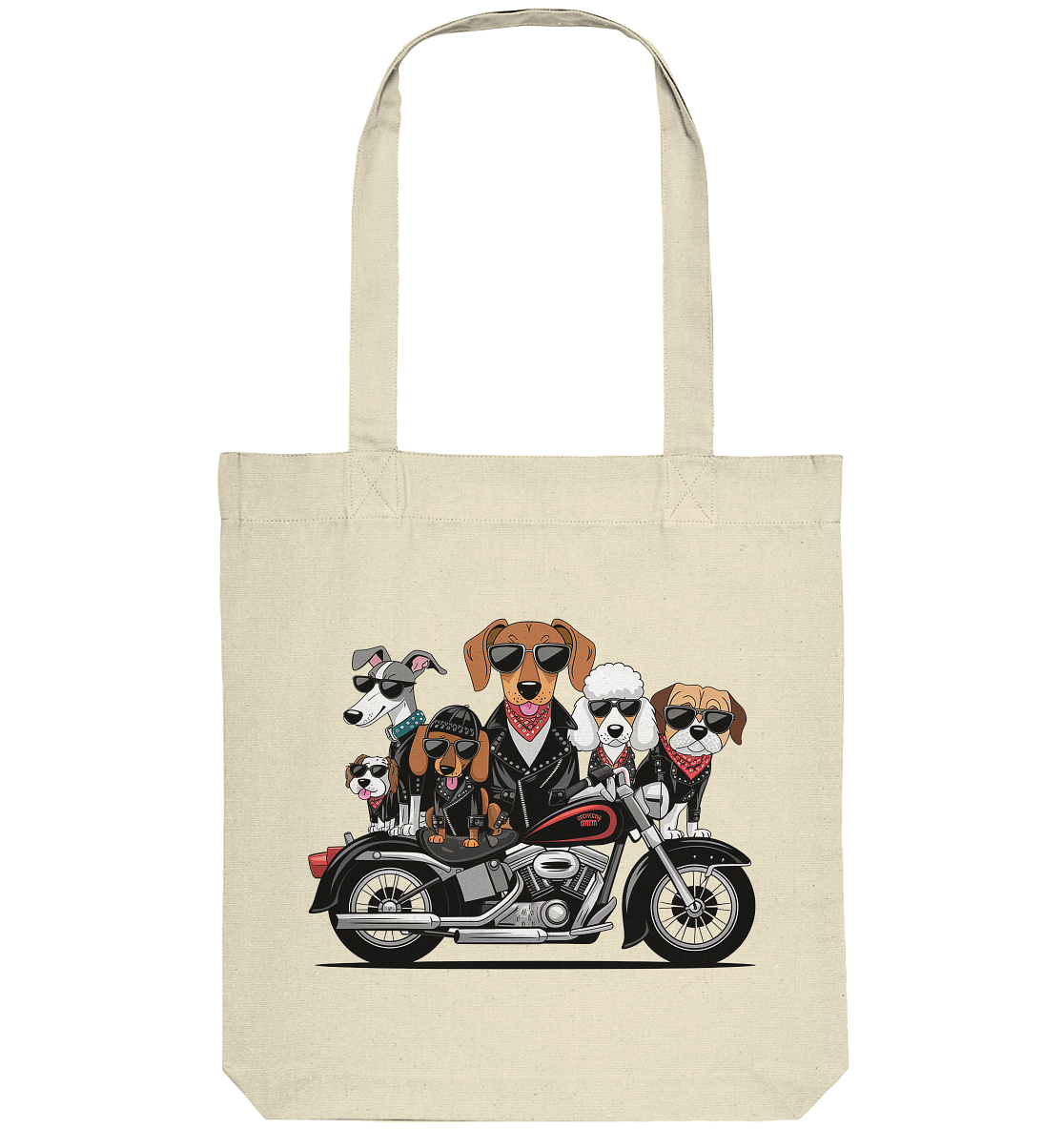 Hunde Biker Gang Fun - Organic Tote-Bag