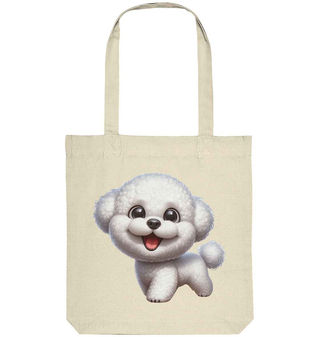 Bichon Frisé Cartoon personalisierbar - Organic Tote-Bag