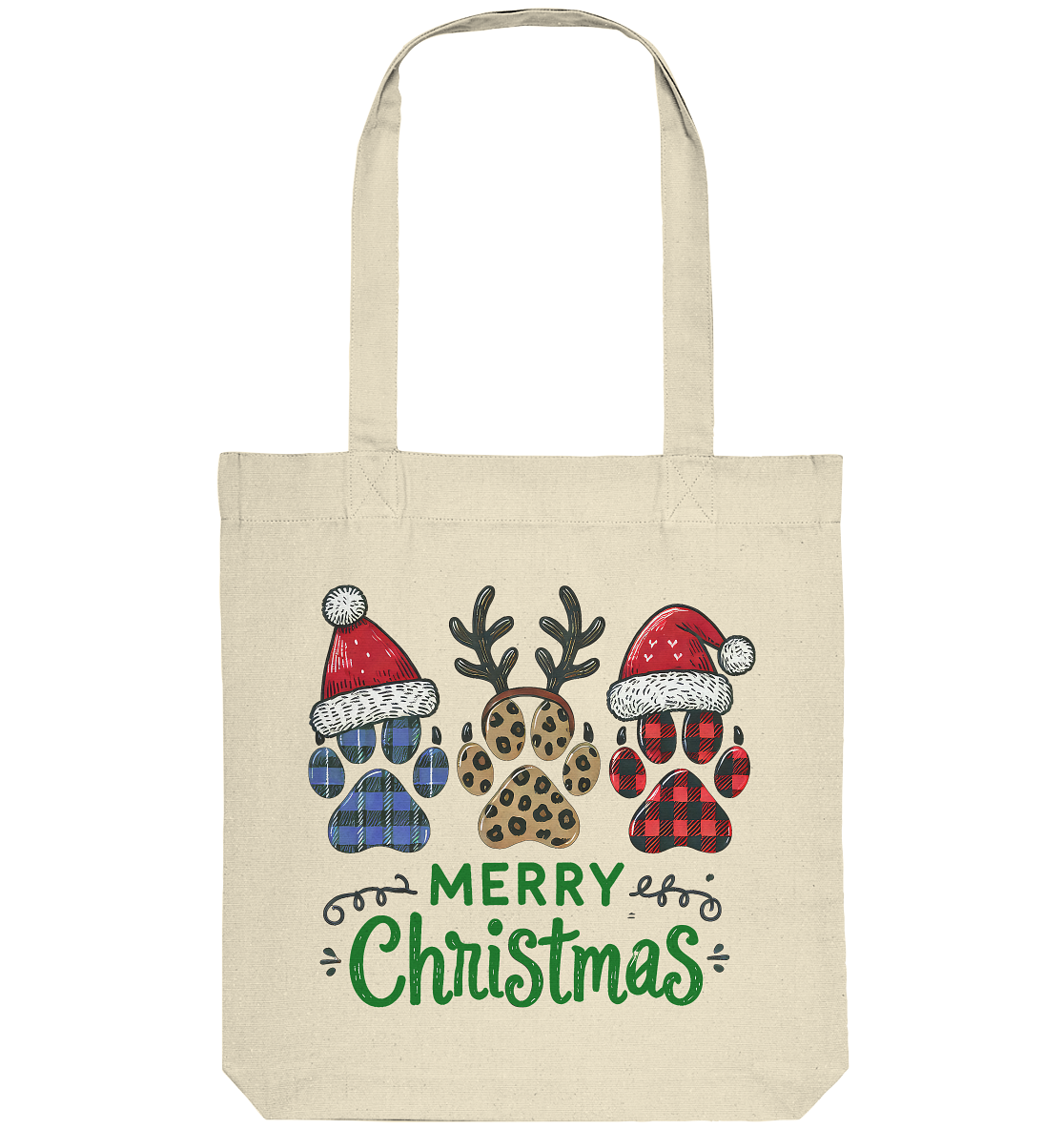 Paw Merry Christmas  - Organic Tote-Bag