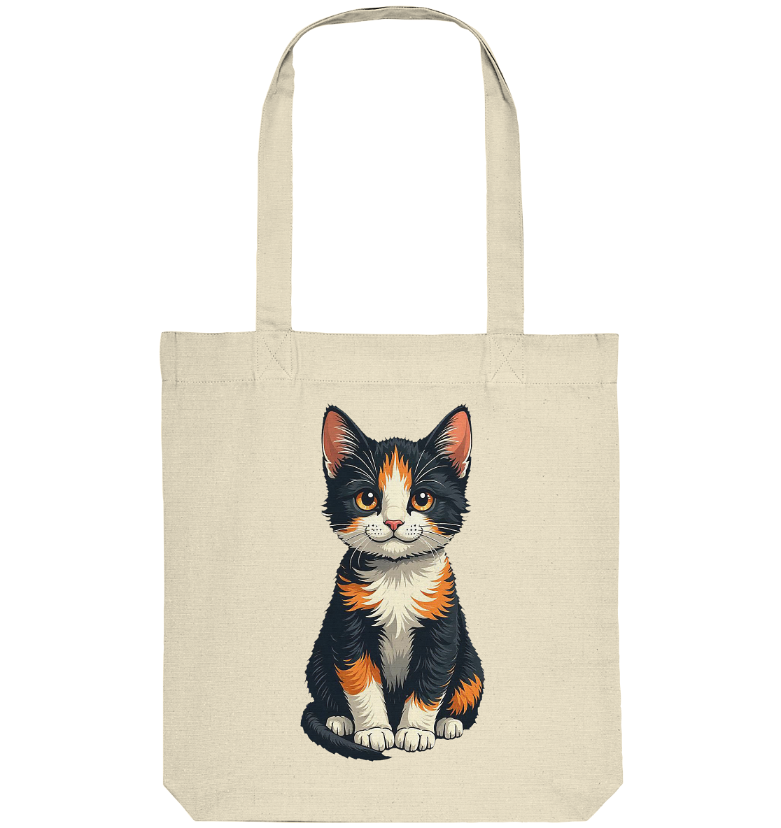 Süsse Glückskatze Illustration  - Organic Tote-Bag
