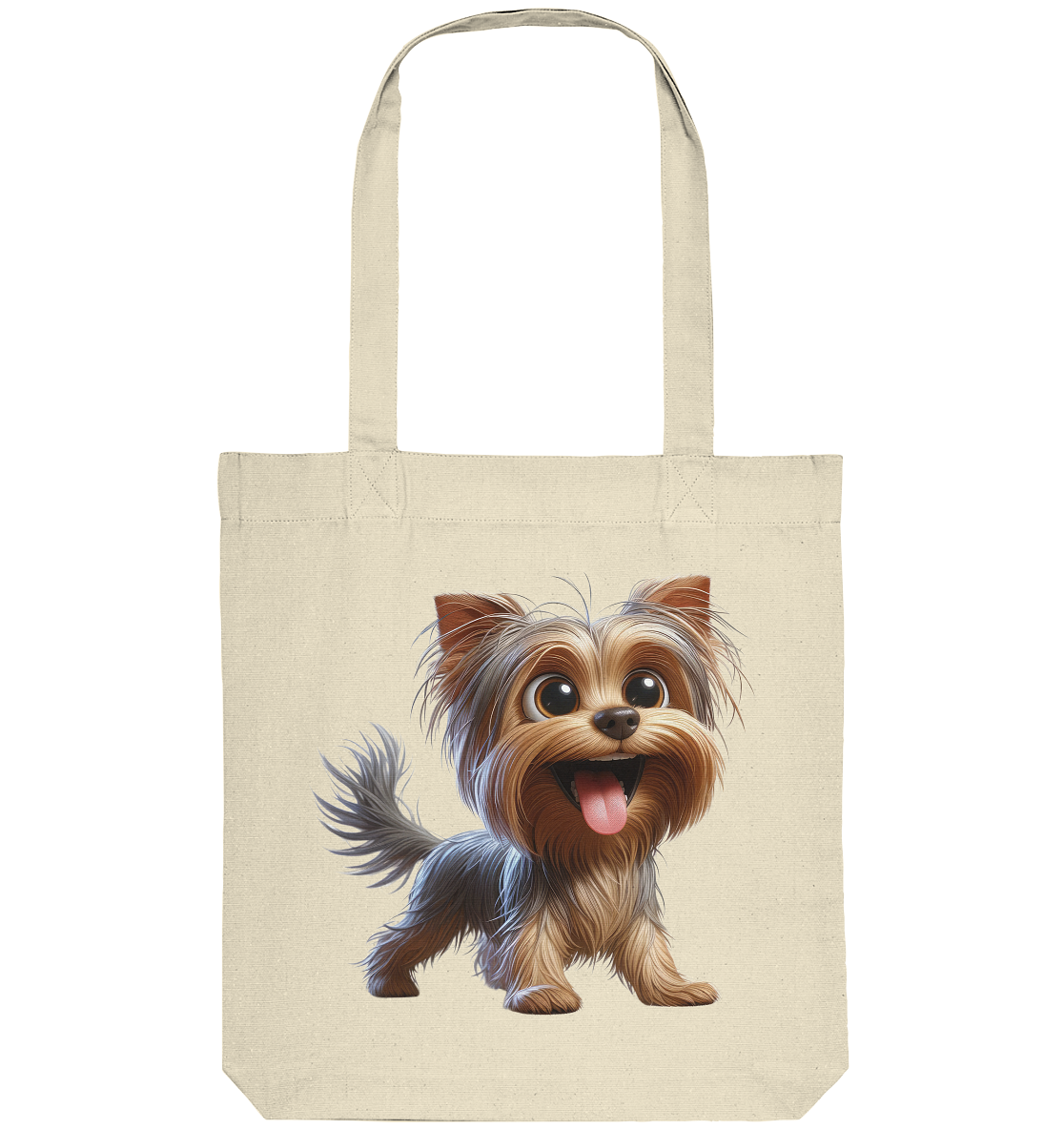 Yorkshire Terrier Cartoon - personalisierbar - Organic Tote-Bag