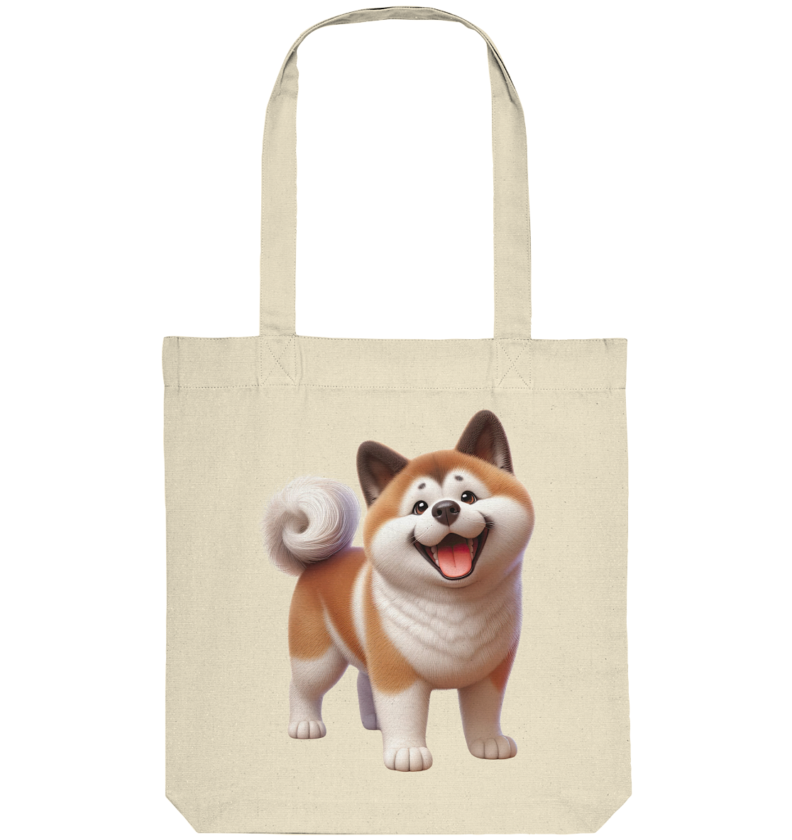Akita Cartoon Hund personalisierbar - Organic Tote-Bag