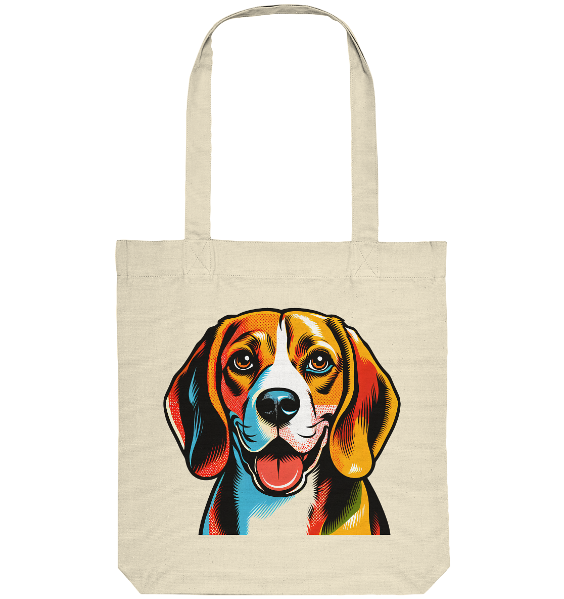 Beagle Pop Art - Personalisierbar - Organic Tote-Bag