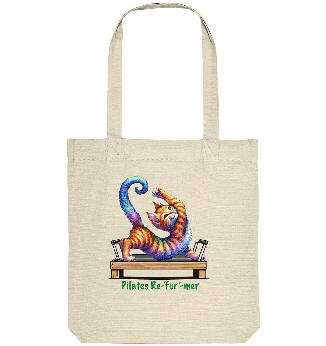 Pilates Reformer Re-fur-mer Katze lustig - Organic Tote-Bag