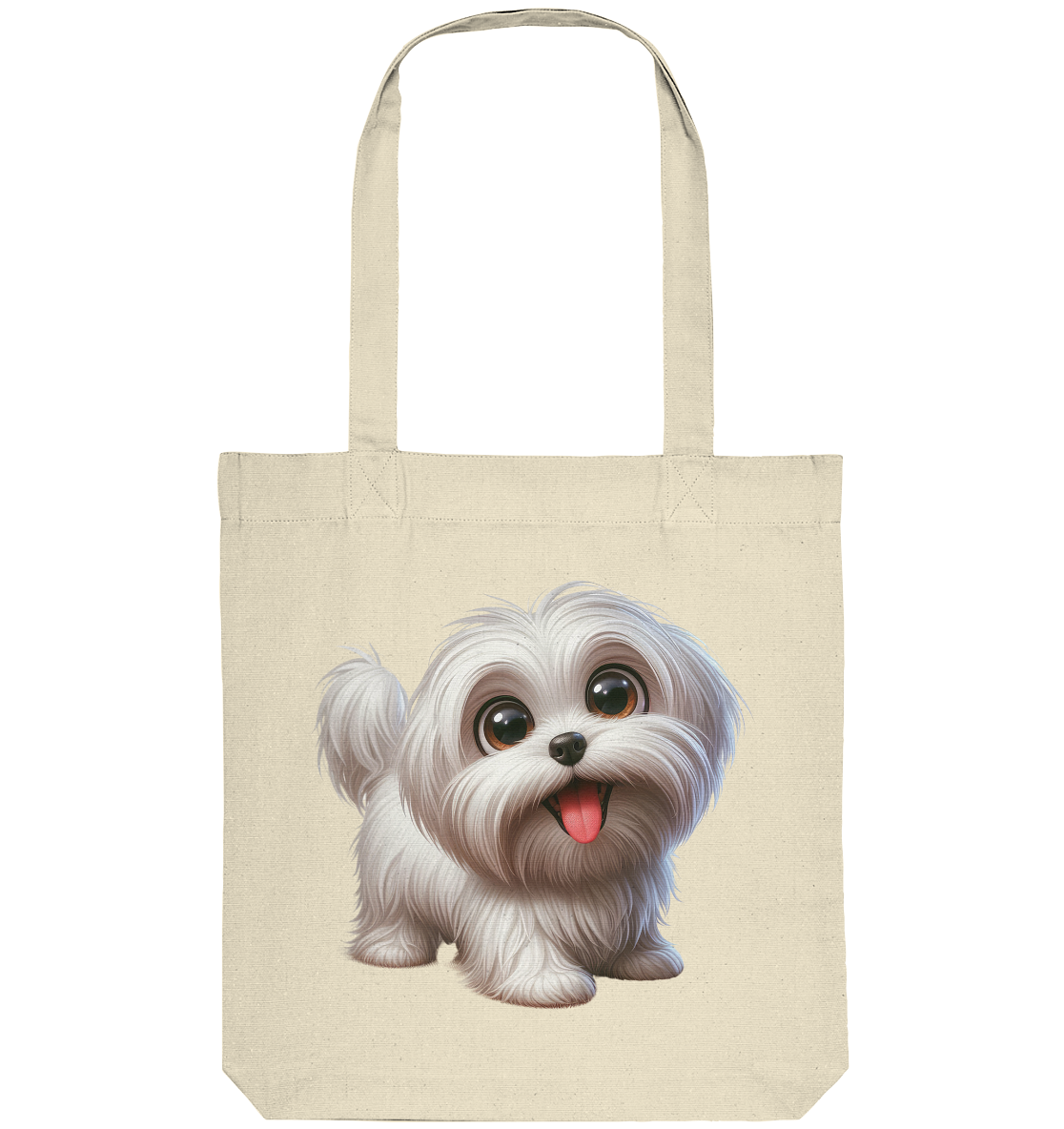 Malteser Hund Cartoon - personalisierbar - Organic Tote-Bag