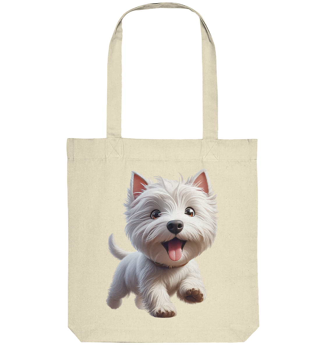 West Highland Terrier Catoon - personalisierbar - Organic Tote-Bag