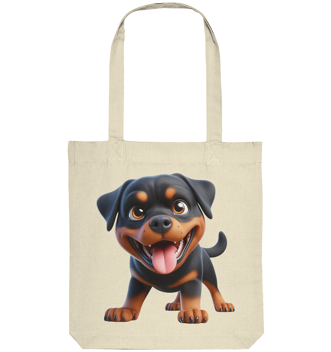 Rottweiler Cartoon Hund - personalisierbar - Organic Tote-Bag