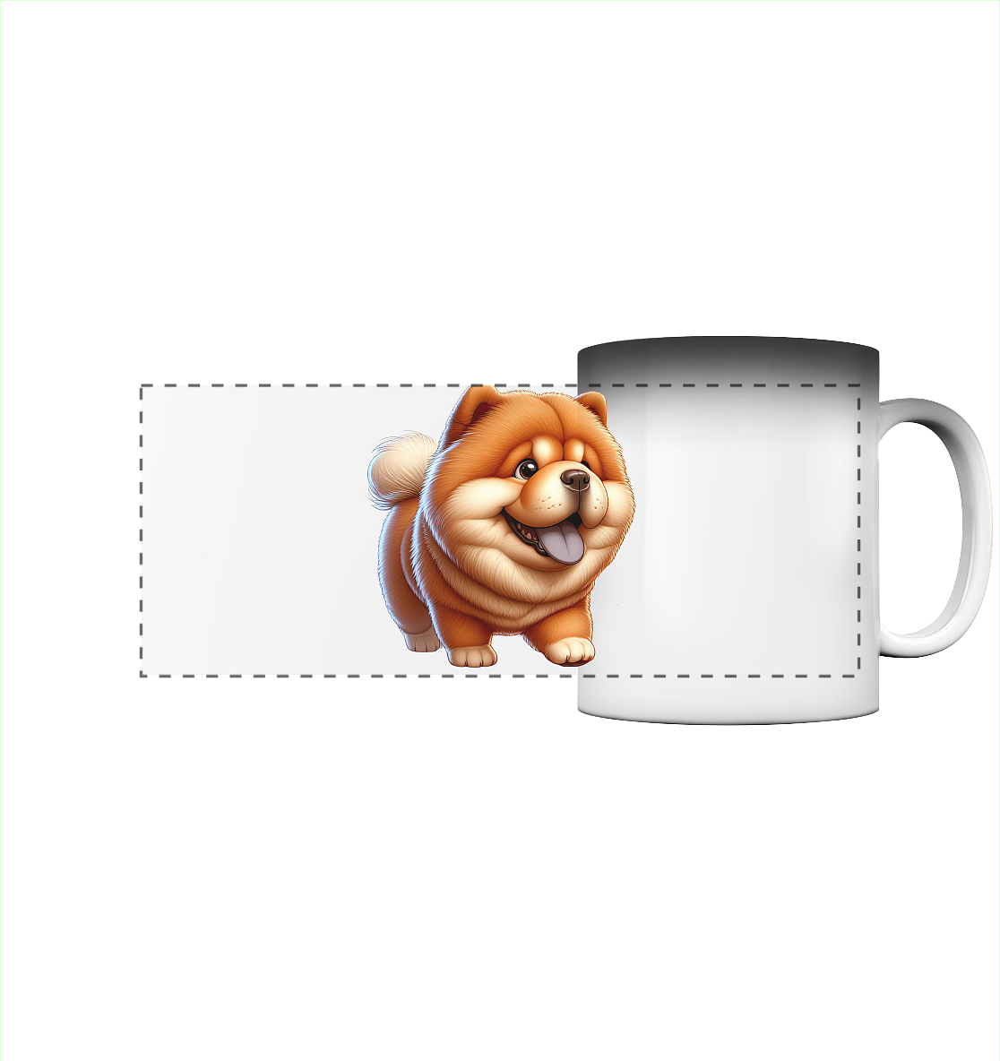 Chow Chow Cartoon Hund - personalisierbar - Panorama Magic Mug