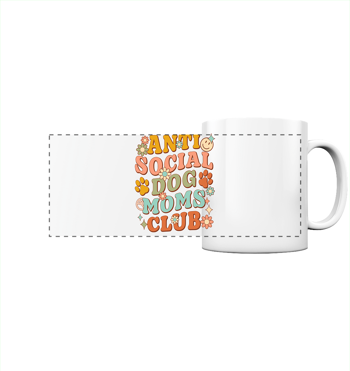 Anti Social Dog Moms Club - Panorama Tasse